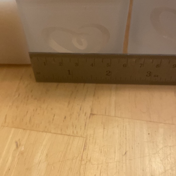 Set of 4-2 new frosted white glass candle holders & 2 new white candles as shown - Picture 7 of 8